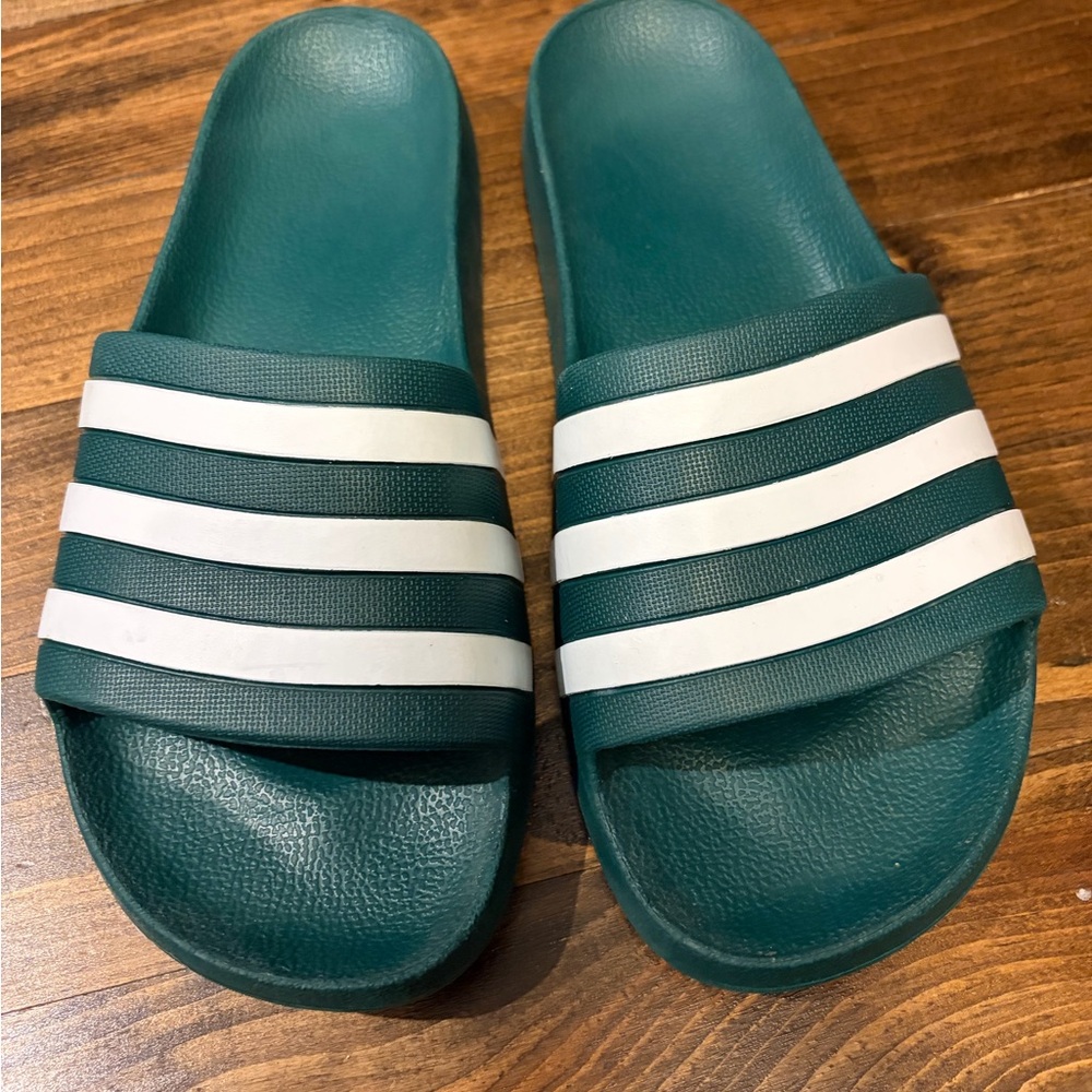 Unisex Adidas Forest Green Slide Sandals